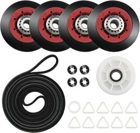 img 4 attached to 🔧 4392067 Dryer Maintenance Kit for Whirlpool Kenmore Maytag Dryers - WPW10314173 Roller, 661570V Belt, 279640 Idler Pulley - Replaces 4392067VP AP3109602 587637 80047 2015