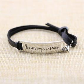 img 3 attached to 💫 Yiyang Bracelets for Women: Inspirational Stainless Steel Bar Wrap Bangle Cuff - Personalized Birthday Gifts that Inspire