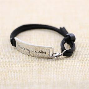 img 2 attached to 💫 Yiyang Bracelets for Women: Inspirational Stainless Steel Bar Wrap Bangle Cuff - Personalized Birthday Gifts that Inspire