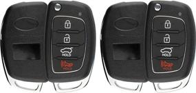 img 1 attached to Улучшите свой опыт владения Hyundai: защитный чехол для брелока Flip Key Fob, кнопки для Sonata, Tucson и Santa Fe Pack (2)