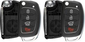 img 4 attached to Улучшите свой опыт владения Hyundai: защитный чехол для брелока Flip Key Fob, кнопки для Sonata, Tucson и Santa Fe Pack (2)