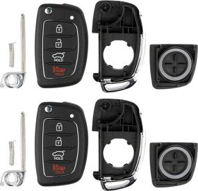 img 3 attached to Улучшите свой опыт владения Hyundai: защитный чехол для брелока Flip Key Fob, кнопки для Sonata, Tucson и Santa Fe Pack (2)