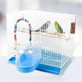 img 3 attached to 🐦 Enhance Your Pet Bird's Health with Tfwadmx Bird Cage Bath - Perfect Parrot Bath Box Accessory for Budgies, Canary, Cockatiel, and Lovebird