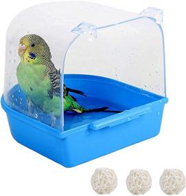 img 4 attached to 🐦 Enhance Your Pet Bird's Health with Tfwadmx Bird Cage Bath - Perfect Parrot Bath Box Accessory for Budgies, Canary, Cockatiel, and Lovebird