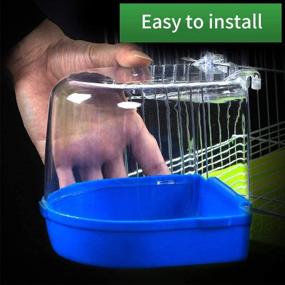 img 1 attached to 🐦 Enhance Your Pet Bird's Health with Tfwadmx Bird Cage Bath - Perfect Parrot Bath Box Accessory for Budgies, Canary, Cockatiel, and Lovebird