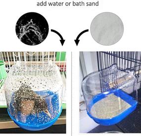 img 2 attached to 🐦 Enhance Your Pet Bird's Health with Tfwadmx Bird Cage Bath - Perfect Parrot Bath Box Accessory for Budgies, Canary, Cockatiel, and Lovebird