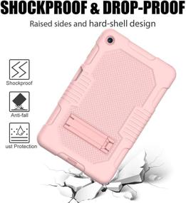 img 3 attached to 🌹 JSUSOU Case for LG G Pad 5 10.1 FHD - Ultimate Protection for Kids - Shockproof Rugged Silicone Cover with Kickstand - Rose