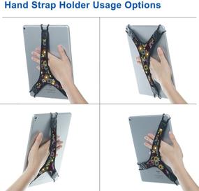 img 2 attached to 🌸 TFY Security Floral Hand Strap Finger Grip Holder for 9-10 inch Tablets - Ideal for iPad Pro 11 in / Pro 10.5 in / Pro 9.7 in / iPad 10.2 in / Air 10.9 in / Air 2 / Fire HD 10 / Galaxy Tab 10.1