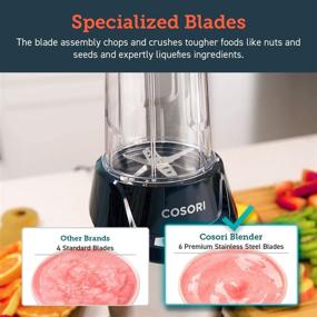 img 2 attached to 🍹 COSORI 9-Piece Blender for Shakes and Smoothies 800W Auto-Blend High Speed - Ice Crushing & Frozen Fruit Mixer, 2x 24oz Cups, 1x 12oz Cup, ETL Listed