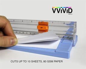 img 2 attached to 📐 VViViD A4/A5 Paper Trimmer - 9 Inch Cutter with Security Safeguard, Measuring Grid, and Ruler (Inches & cm)