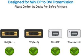 img 3 attached to 🔌 Rankie Mini DisplayPort (Mini DP) to DVI Cable, Thunderbolt Port Compatible, 6ft - Gold Plated