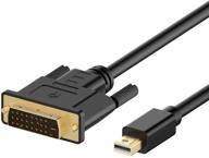 🔌 rankie mini displayport (mini dp) to dvi cable, thunderbolt port compatible, 6ft - gold plated logo