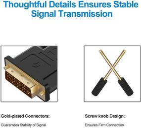 img 1 attached to 🔌 Rankie Mini DisplayPort (Mini DP) to DVI Cable, Thunderbolt Port Compatible, 6ft - Gold Plated