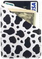 🐄 calormixs stretchy credit card holder for back of phone - stick on wallet for android smartphones - milk cow design logo