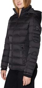 img 2 attached to Nautica Ladies Puffer Jacket Black Women's Clothing