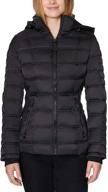 nautica ladies puffer jacket black women's clothing logo