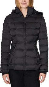 img 3 attached to Nautica Ladies Puffer Jacket Black Women's Clothing