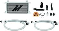 mishimoto mmoc-s2k-00t oil cooler kit thermostatic compatible with honda s2000 2000-2009 silver logo