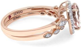 img 1 attached to GEMVIO Collection Morganite Engagement Anniversary