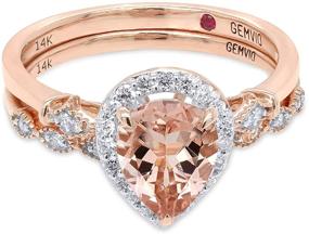 img 2 attached to GEMVIO Collection Morganite Engagement Anniversary