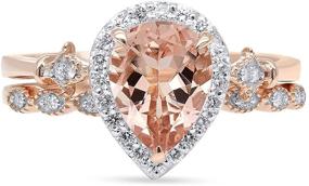 img 3 attached to GEMVIO Collection Morganite Engagement Anniversary