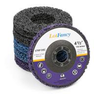 🔹 lotfancy 6pcs 4 1/2” x 7/8” stripping discs: quick and easy paint & rust removal with angle grinder | silicon carbide abrasive wheel, blue black purple assortment logo