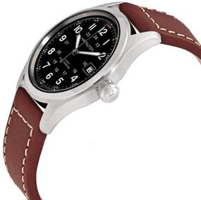 img 2 attached to ⌚ Hamilton Khaki Men's Watch with Automatic Movement and Black Dial - H70455533