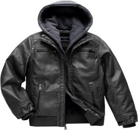 img 4 attached to 🧥 Winter-ready Motorcycle Boys' Clothing: Stylish Leather Jacket for Ultimate Protection