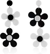acrylic earrings statement fashion earrings white logo