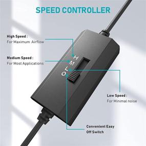 img 1 attached to 🔌 ANEXT USB компьютерный вентилятор, 80 мм безшумный вентилятор для ресивера DVR Playstation Xbox компьютер, серия ANEXT (Белый, 1 x двойной)