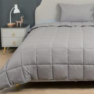 🌻 grey down alternative cotton comforter, sunflower king duvet insert - lightweight, 100% cotton, all season with 8 corner ties - soft, breathable, and noiseless logo