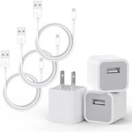 🔌 набор зарядного устройства для iphone zuqieta: 3-пакетные кабели lightning cable data sync charging с usb-зарядным устройством - сертифицировано apple mfi для iphone 12 pro/11 pro/xs/xr/x/8/8plus и другие логотип