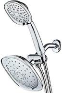 🚿 aquadance chrome luxury high-pressure rain shower head and handheld spa combo - 7.3" giant rainfall showerhead with 72" stainless steel hose, 3-way flow diverter, premium finish - top american quality logo