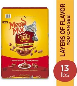 img 3 attached to 🐱 Tasty Layers Dry Cat Food - Meow Mix, 13 Pounds