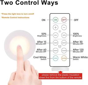 img 1 attached to 💡 LEDERA Puck Lights with Remote: Dimmable Battery Operated Cabinet Lights with Timer - Pack of 6