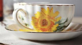 img 1 attached to Exquisite Sunflower Vintage Chintz Porcelain Coffee: Timeless Elegance and Classic Charm