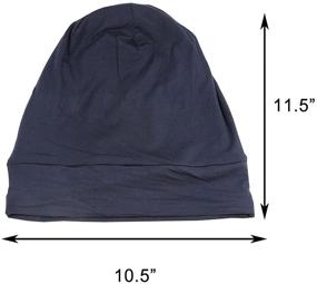 img 1 attached to 🎩 Silk Lined Slouchy Skull Hat: Leotruny Satin Hair Cover Bonnet with Adjustable Stay-On Design for Women's Sleep Cap