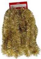 shimmering holiday times thick tinsel christmas garland - 15' (golden glow) logo