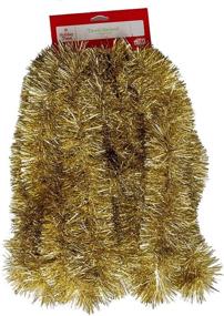img 1 attached to Shimmering Holiday Times Thick Tinsel Christmas Garland - 15' (Golden Glow)