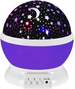 img 4 attached to Kids Star Projector Night Light, Rotating Starry Nightlights Lamp for Kid's Room - Gifts for 3-12 Year Old Girls & Boys - Toys for Ages 3 4 5-12 - Birthday, Xmas & Christmas Stocking Stuffers - Purple