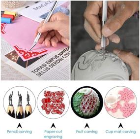 img 1 attached to 🔪 Vinyl Weeding Tools with Suctioned Scrap Collector and 20 Pcs Craft Tools - Basic Set for Silhouettes, Cameos, Lettering, Cutting, Splicing - Craft Vinyl Tools Kit