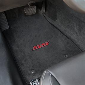 img 3 attached to 🔥 Enhance Your Chevrolet Camaro 2010-2015 with 4Pc Ebony Velourtex SS Logo Mats