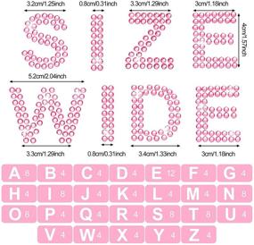 img 2 attached to Glittery Pink Rhinestone Iron-on Sticker Set - Large Alphabet 💎 Letters with Crystal Border - Perfect for Art & Craft Decor