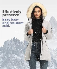 img 2 attached to PUREMSX Thicken Alternative Outwear Overcoat Women's Clothing for Coats, Jackets & Vests