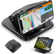 📱 upgraded one-hand operation car phone holder mount - mindsky dashboard mount, prevent screen reflection, iphone samsung smartphones tablets compatible logo