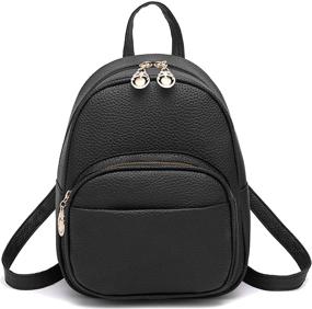 img 4 attached to Leather Backpack Daypack Zippered Crossbody Women's Handbags & Wallets for Fashion Backpacks