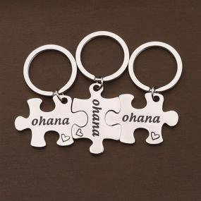 img 1 attached to 🧩 Ohana Puzzle Keychain Set: Symbolizing Best Friend, Family; TGBJE Delivers