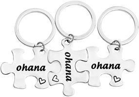 img 4 attached to 🧩 Ohana Puzzle Keychain Set: Symbolizing Best Friend, Family; TGBJE Delivers