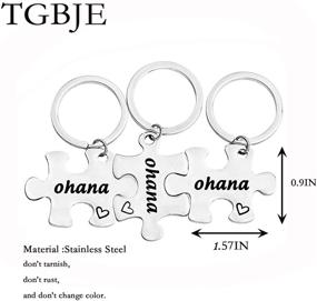 img 3 attached to 🧩 Ohana Puzzle Keychain Set: Symbolizing Best Friend, Family; TGBJE Delivers