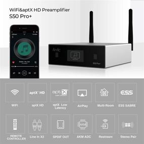 img 2 attached to 🔊 Arylic Up2stream S50 Pro+ - WiFi & Bluetooth 5.0 Audio Receiver with aptX HD, ESS Sabre DAC AKM ADC, Multiroom/Multizone, Wireless WiFi Audio Receiver with Airplay, Spotify, and Internet Radio